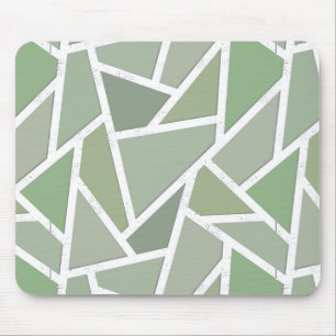Tapis De Souris Motif de mosaïque vert olive
