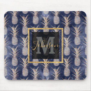 Tapis De Souris Motif de nébuleuse aux ananas dorés
