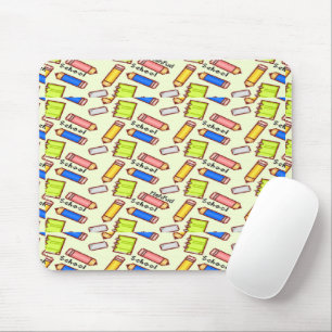 Tapis De Souris motif de papier à lettres jaune
