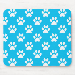 Tapis De Souris Motif de pattes bleues et blanches