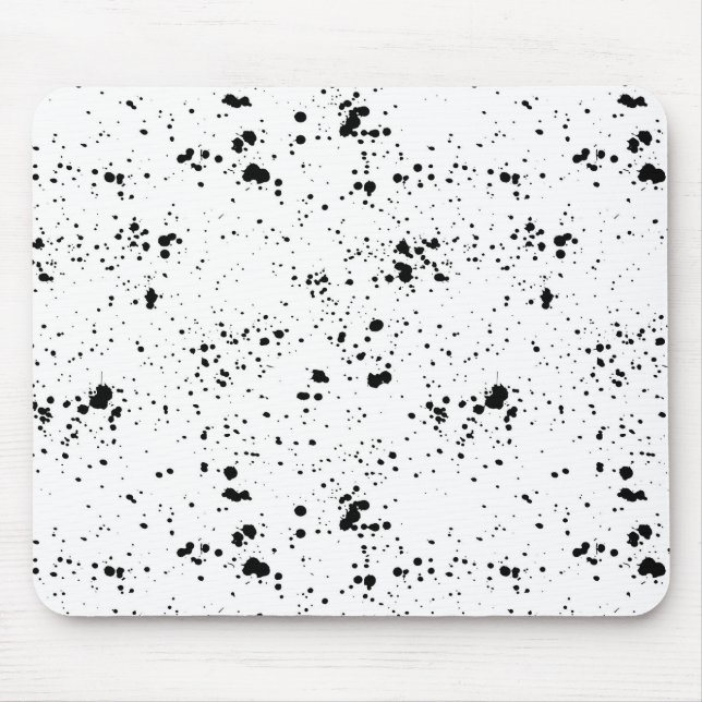 Tapis De Souris Motif de peinture noire (Devant)