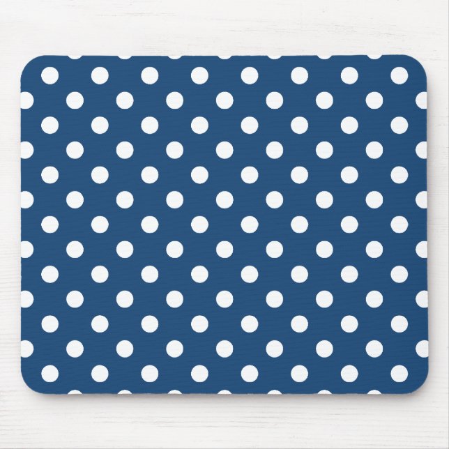 Tapis De Souris Motif de point bleu de polka du Monaco (Devant)