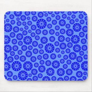 Tapis De Souris Motif de roue étoilé - Bleu sur Bleu 6699FF
