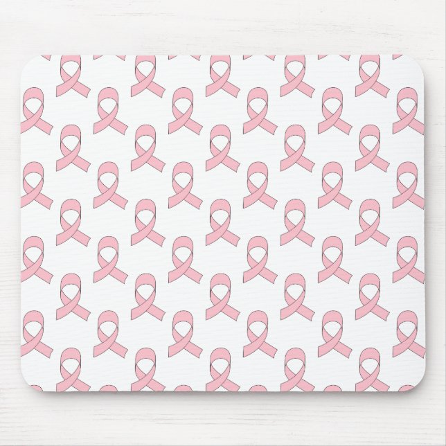Tapis De Souris Motif de ruban rose (Devant)