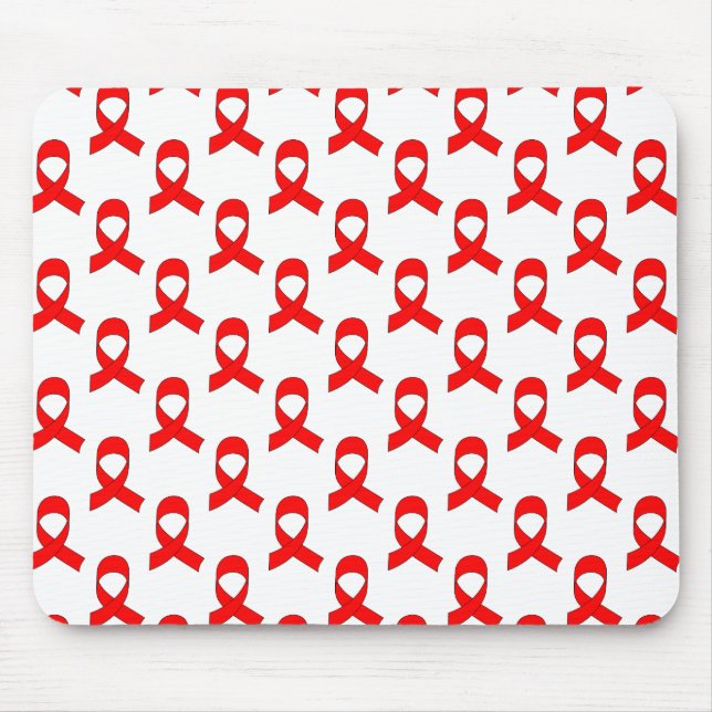 Tapis De Souris Motif de ruban rouge (Devant)
