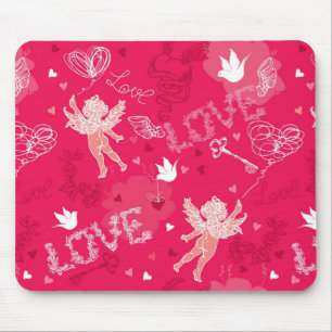 Tapis De Souris Motif de Saint-Valentin avec le cupidon