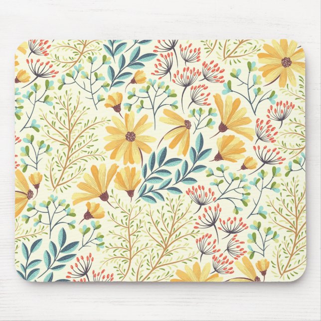 Tapis De Souris Motif de surface florale - Papier peint Abstrait é (Devant)