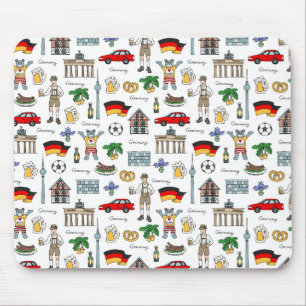 Tapis De Souris Motif de symboles de l'Allemagne  