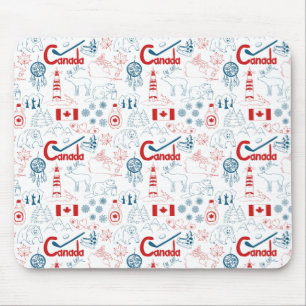 Tapis De Souris Motif de symboles du Canada  