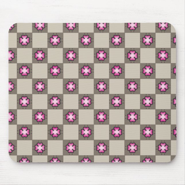 Tapis De Souris Motif de tableau de bord rose (Devant)