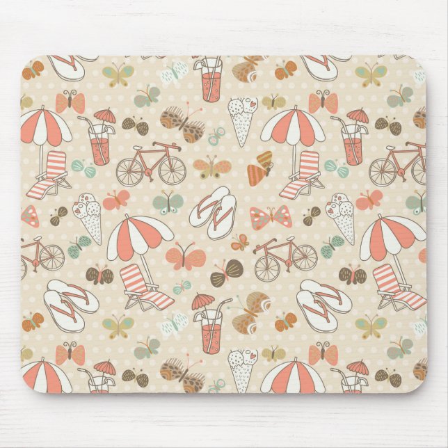 Tapis De Souris Motif de vacances d'été (Devant)