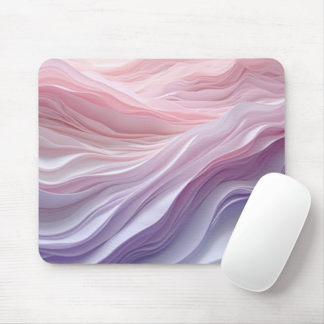 Tapis De Souris Motif de vague de calme Pastel (Avec souris)