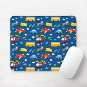 Tapis De Souris Motif de véhicules de dessin animé mignon