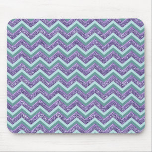 Tapis De Souris Motif de verre Amethyst Zigzag