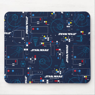 Tapis De Souris Motif de visualisation tête haute de chasseur TIE