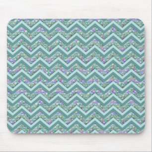 Tapis De Souris Motif de zigzag d'aluminium d'arc-en-ciel