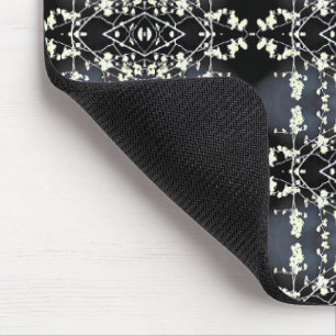Tapis De Souris Motif décoratif noir et blanc