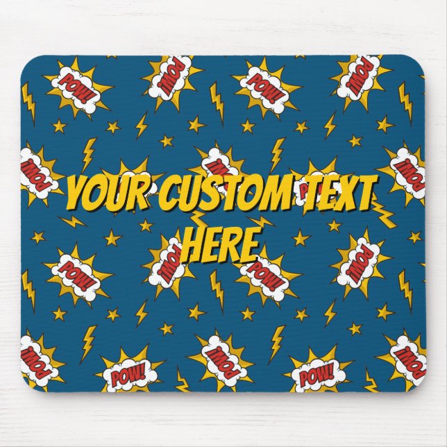 Tapis De Souris Motif d'effet sonore de bande dessinée (Devant)