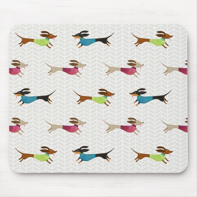 Tapis De Souris Motif délicieux de teckel (Devant)