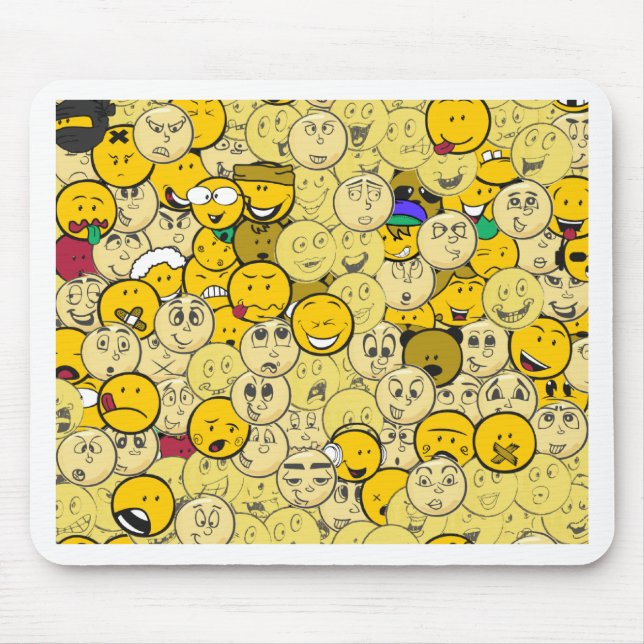 Tapis De Souris Motif d'Emoji (Devant)