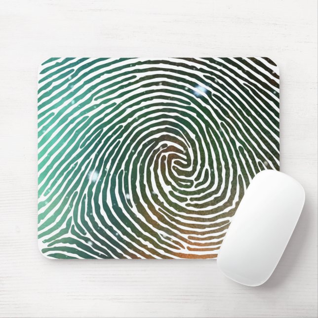 Tapis De Souris Motif d'empreintes digitales Galaxy (Avec souris)