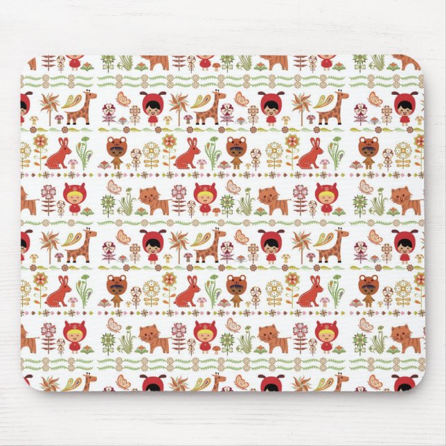 Tapis De Souris Motif d'enfant et d'animaux (Devant)