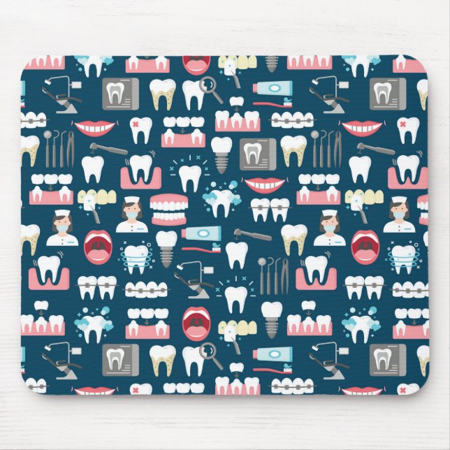 Tapis De Souris Motif dentaire de bureau de clinique (Devant)