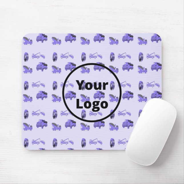 Tapis De Souris Motif d'entreprise de camionnage bleu (Avec souris)
