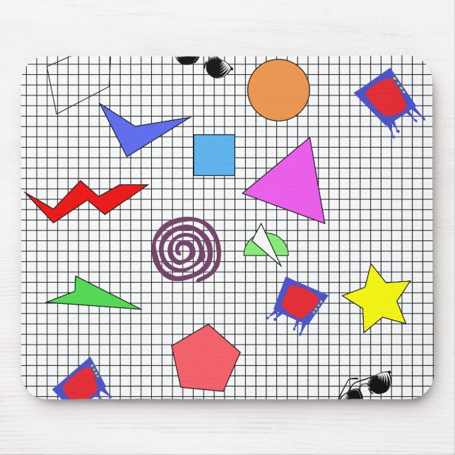 Tapis De Souris motif des années 1980 (Devant)