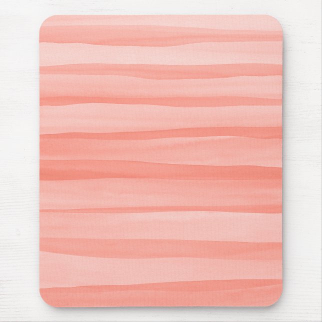 Tapis De Souris Motif des lignes d'aquarelle de la pêche légère (Devant)