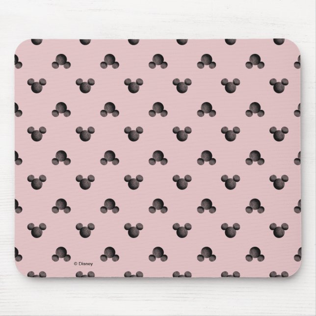 Tapis De Souris Motif d'icône Mickey rose (Devant)