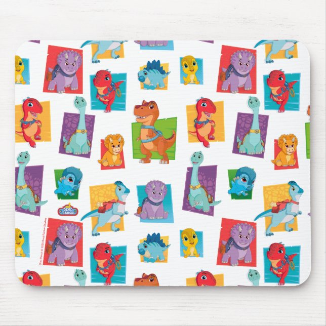 Tapis De Souris Motif Dino Ranch (Devant)