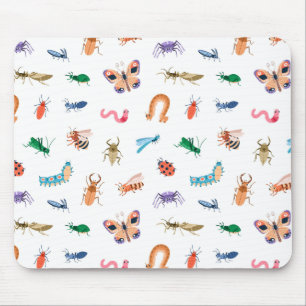 Tapis De Souris Motif d'insectes coloré mignon