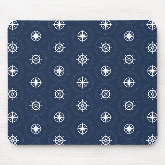 Tapis De Souris Motif d'outils maritimes (Devant)