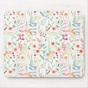 Tapis De Souris Motif du jardin de fleurs Pastel