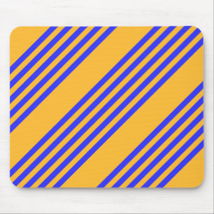 Tapis De Souris Motif électrique bleu et jaune cinq bandes