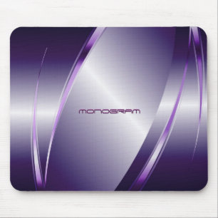 Tapis De Souris Motif en acier inoxydable teint violet