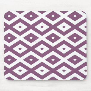Tapis De Souris Motif en diamant blanc et mauve