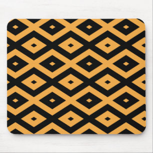 Tapis De Souris Motif en diamant jaune et noir