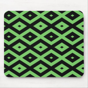Tapis De Souris Motif en diamant vert citron et noir