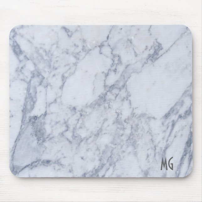 Tapis De Souris Motif en pierre de marbre gris (Devant)