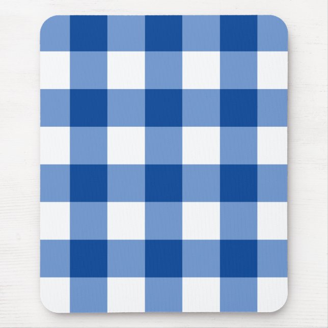 Tapis De Souris Motif en vichy bleu (Devant)