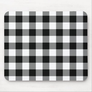 Tapis De Souris Motif En vichy noir et blanc