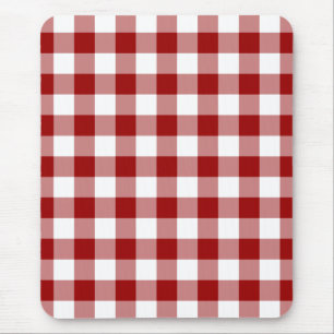 Tapis De Souris Motif En vichy rouge et blanc