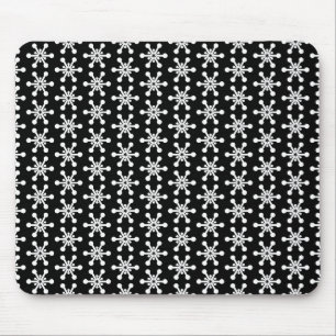 Tapis De Souris Motif étoile - Blanc sur noir