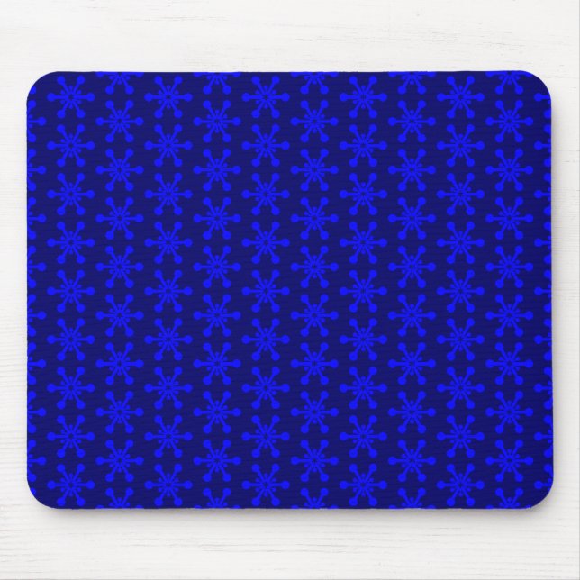 Tapis De Souris Motif étoile - Bleu sur bleu marine (Devant)