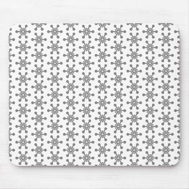 Tapis De Souris Motif étoile - gris sur blanc (Devant)