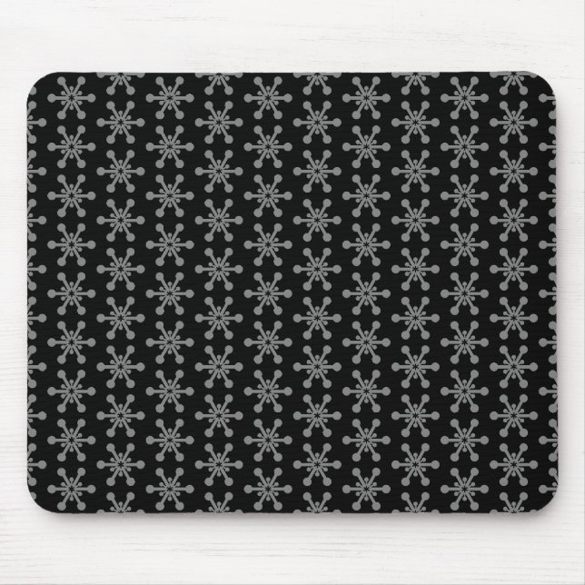 Tapis De Souris Motif étoile - gris sur noir (Devant)