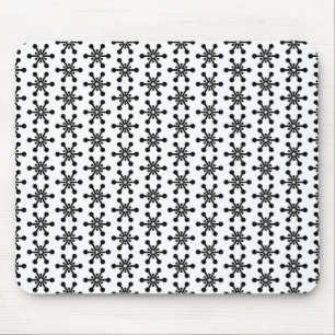 Tapis De Souris Motif étoile - noir sur blanc