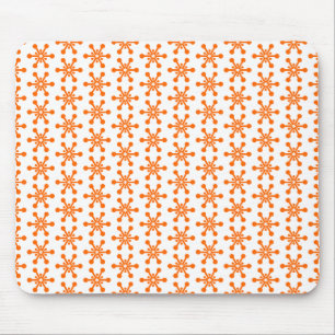 Tapis De Souris Motif étoile - orange sur blanc